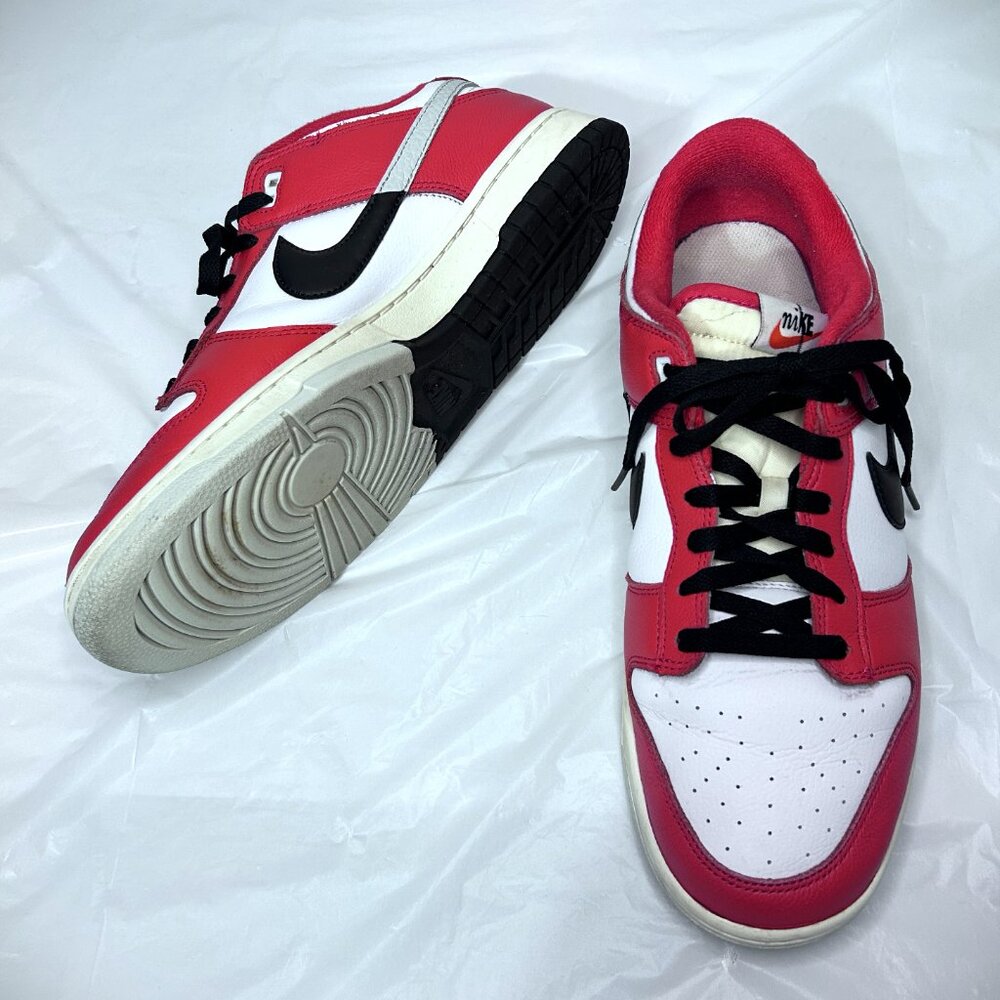 Nike Dunk Low Split Chicago White/Red/Black/Grey (DZ2536-600) Men's Size 12